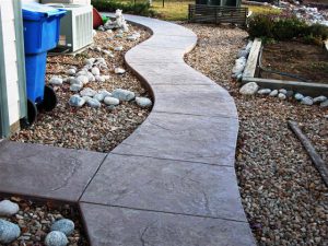 Seamless stone walk that replaced the flagstone.