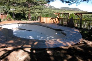 New stamped concrete for pool