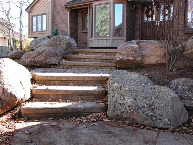 Fossum Entry Steps, Porch and Driveway